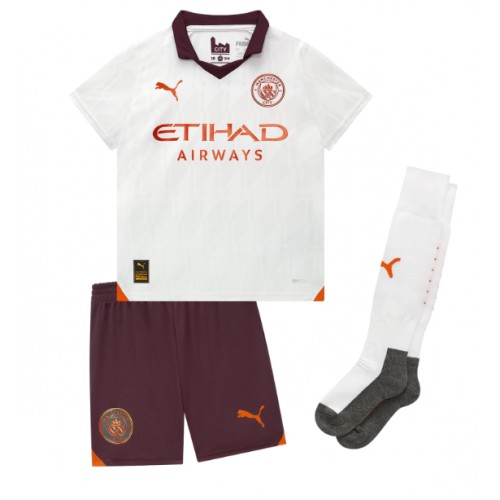 Maillot de foot Manchester City Kevin De Bruyne #17 Extérieur enfant 2023-24 Manches Courte (+ pantalon court)